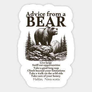 Advice from a BEAR Sticker